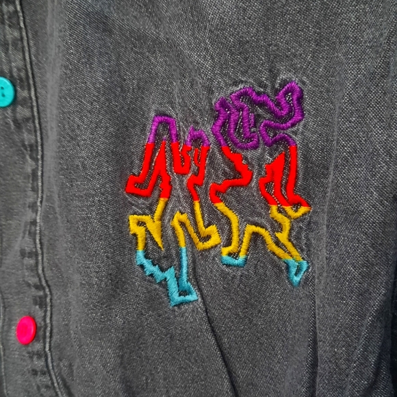 Vintage 80s Tangiers GirlsButton Down shirt - Picture 8 of 10